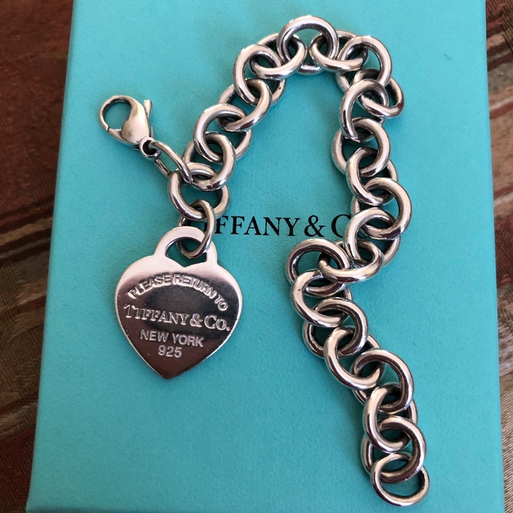 Authentic sterling silver heart tag charm